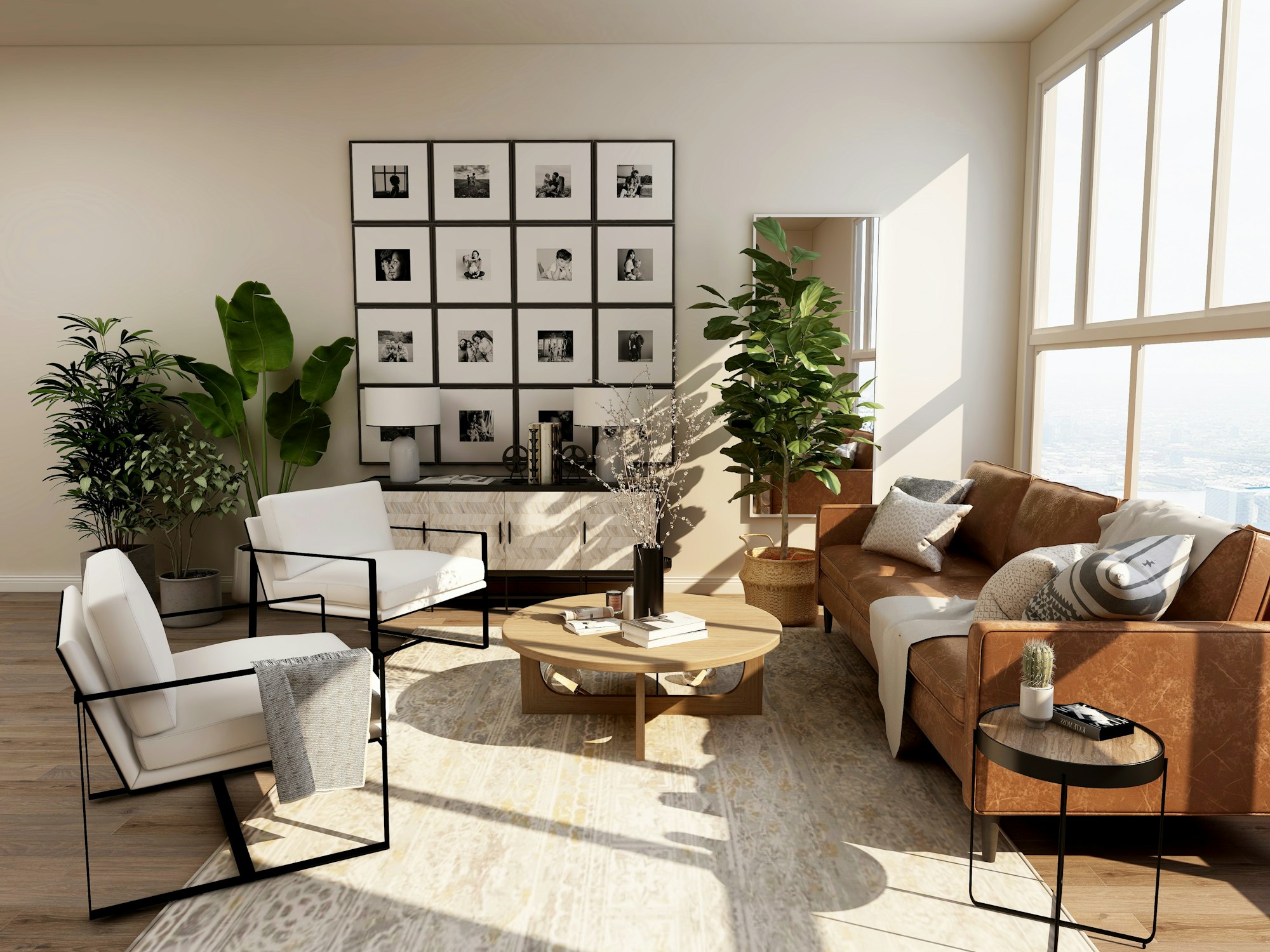 Wide interior with soft north light