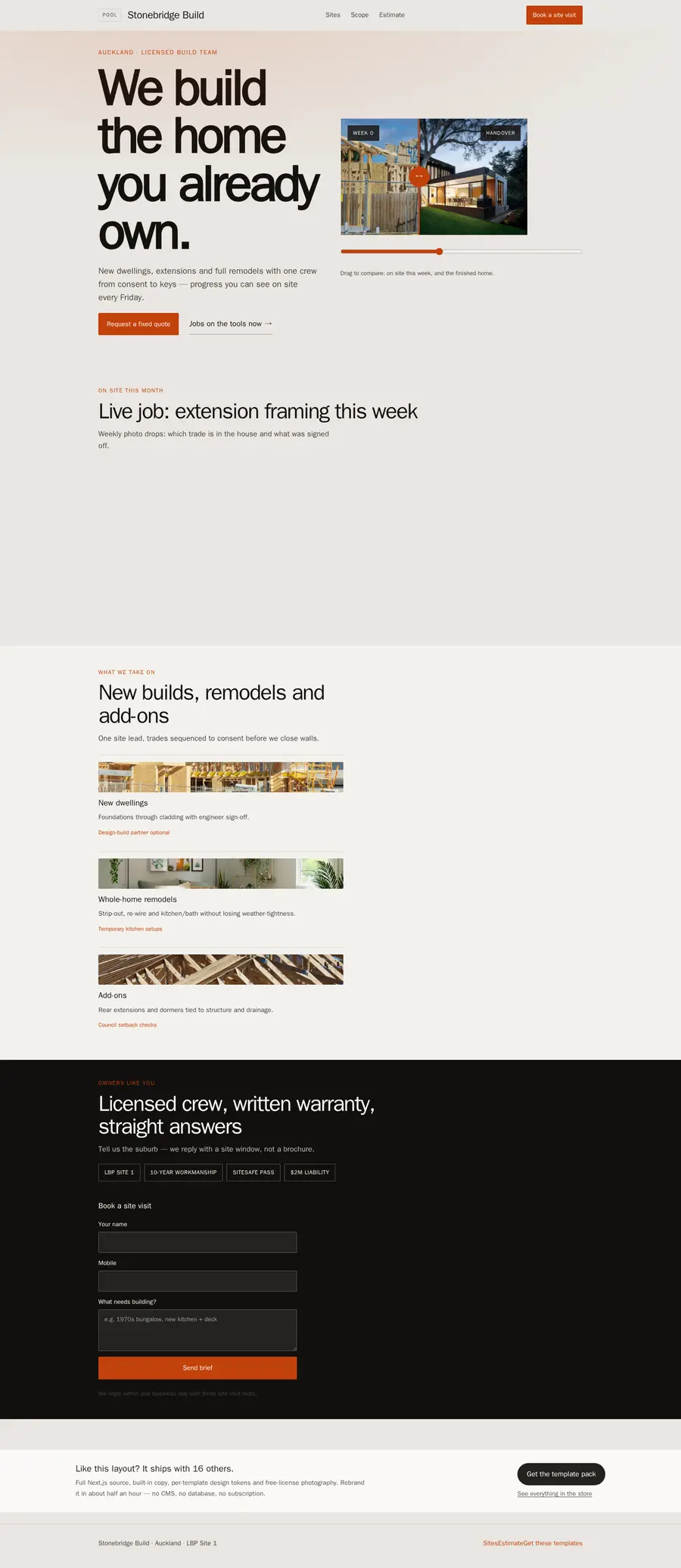 Stonebridge Build full-page preview