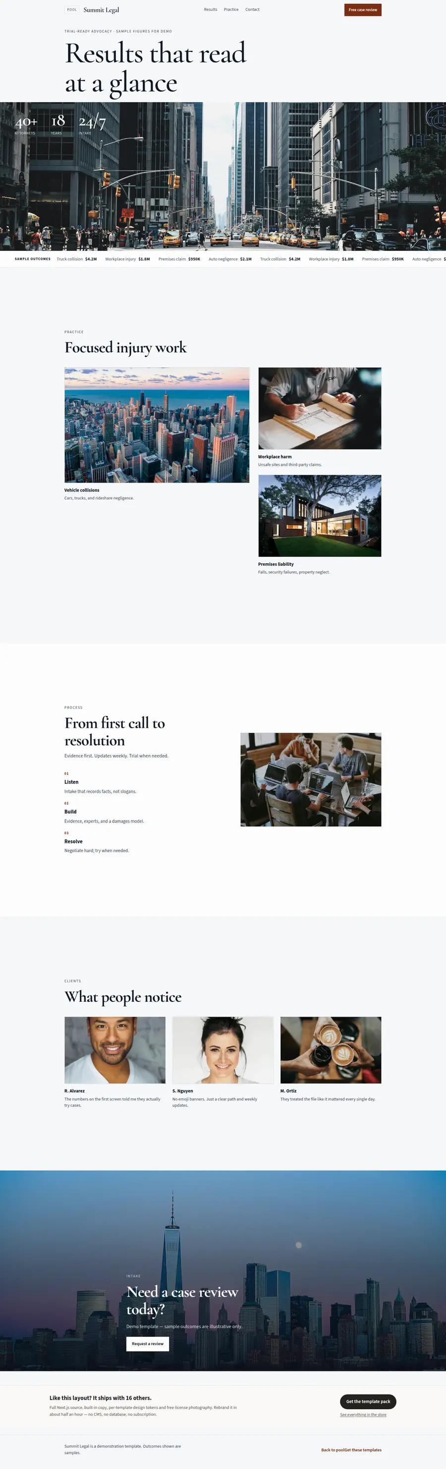 Summit Legal full-page preview