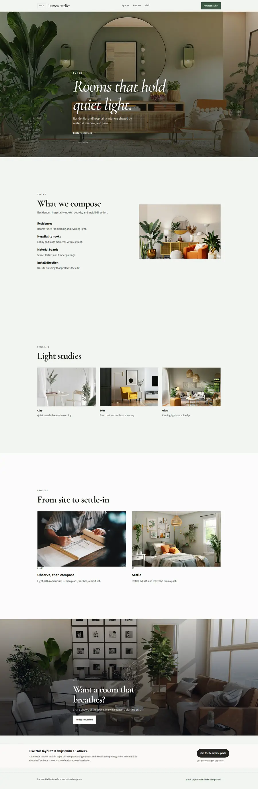 Lumen Atelier full-page preview